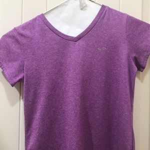 purple workout shirt